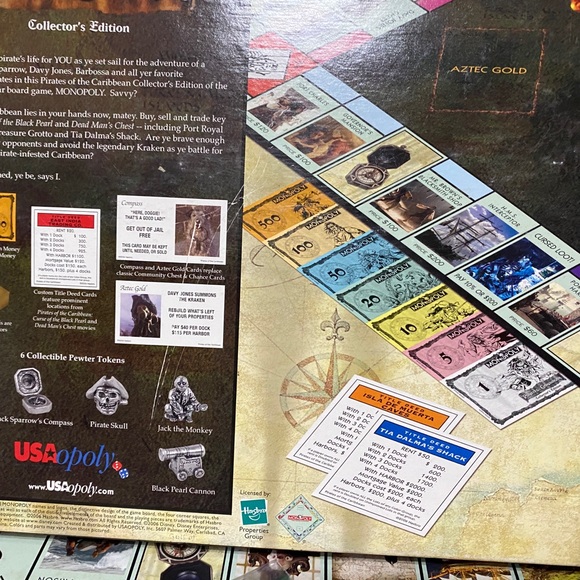 MONOPOLY DISNEY PIRATES OF THE CARIBBEAN COLLECTOR’S EDITION GAME COMPLETE - Picture 9 of 13